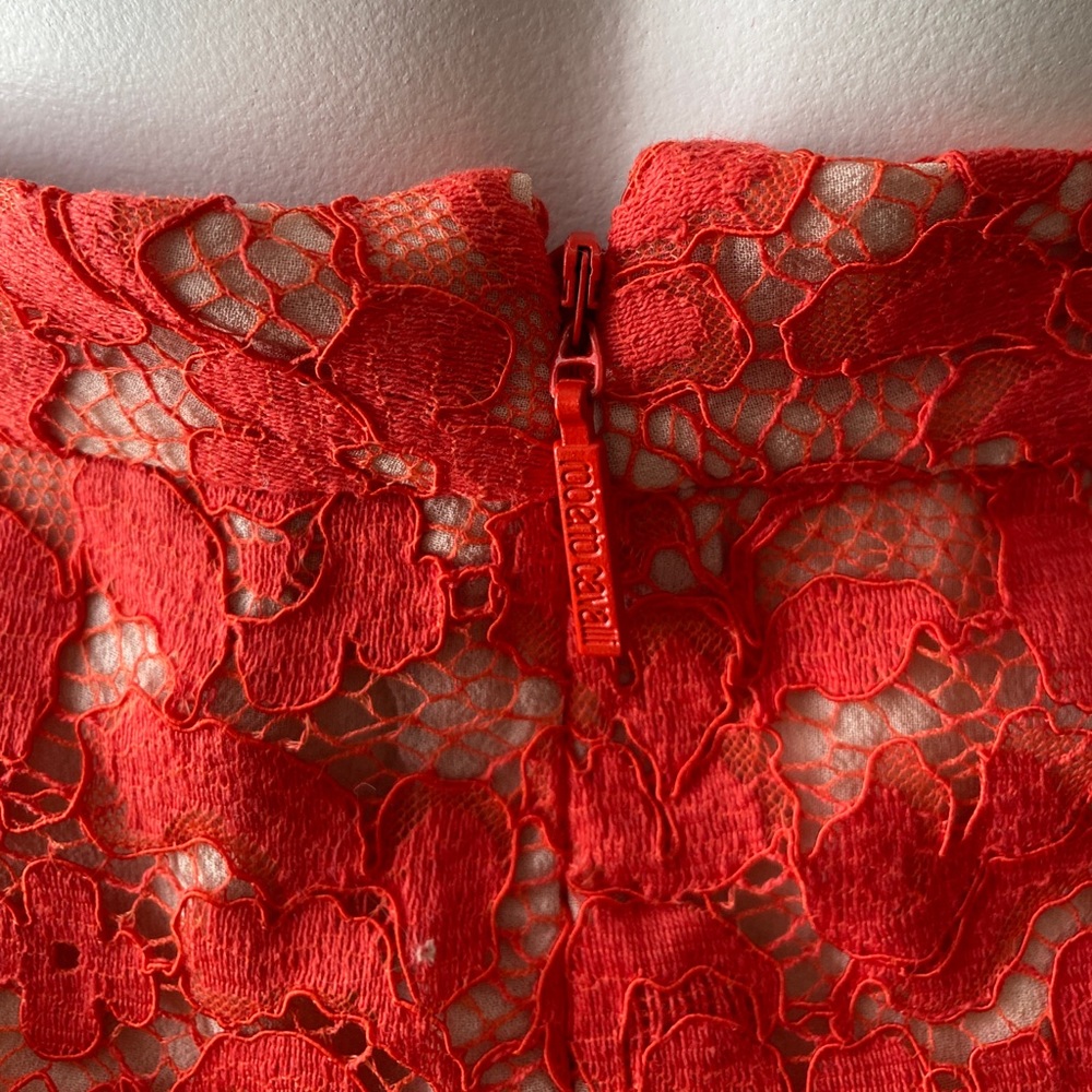 NWT Roberto Cavalli Gonna red lace skirt - Picture 7 of 9